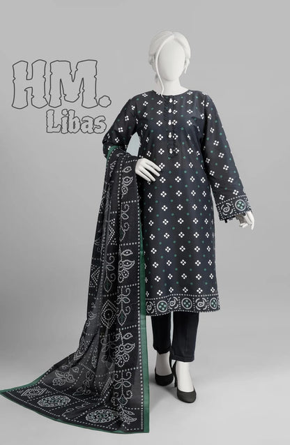 k dot 3 piece printed with shaffon printed dupatta